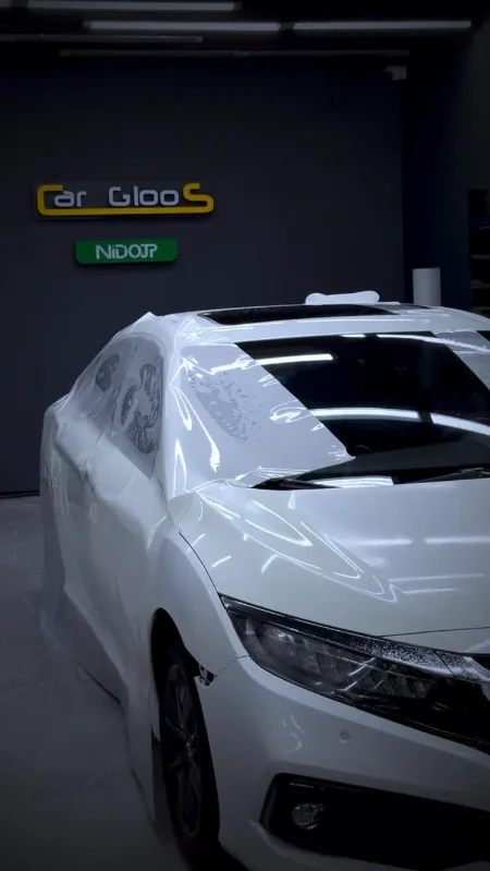 Honda Civic · dolu hasarı – PPF · Göçük onarımı · Pasta-cila